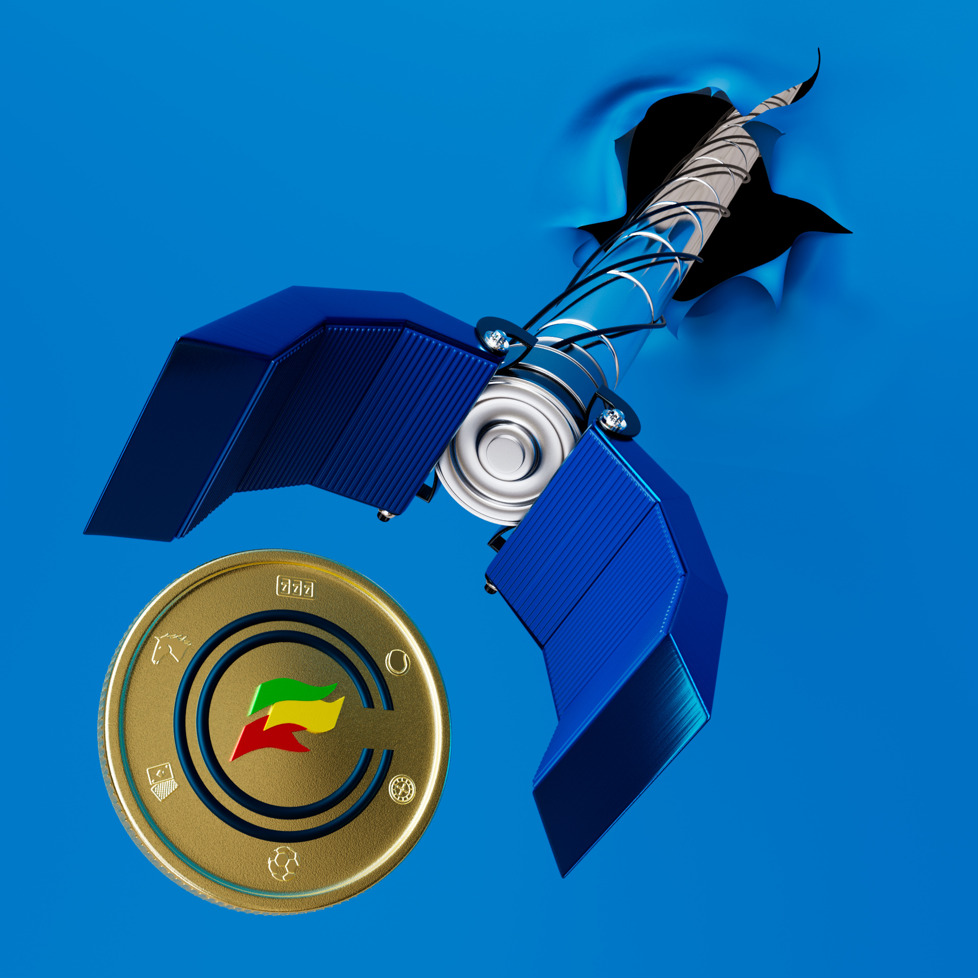Coral Coins & Rewards Grabber 3D render 06 by David Zeitlin