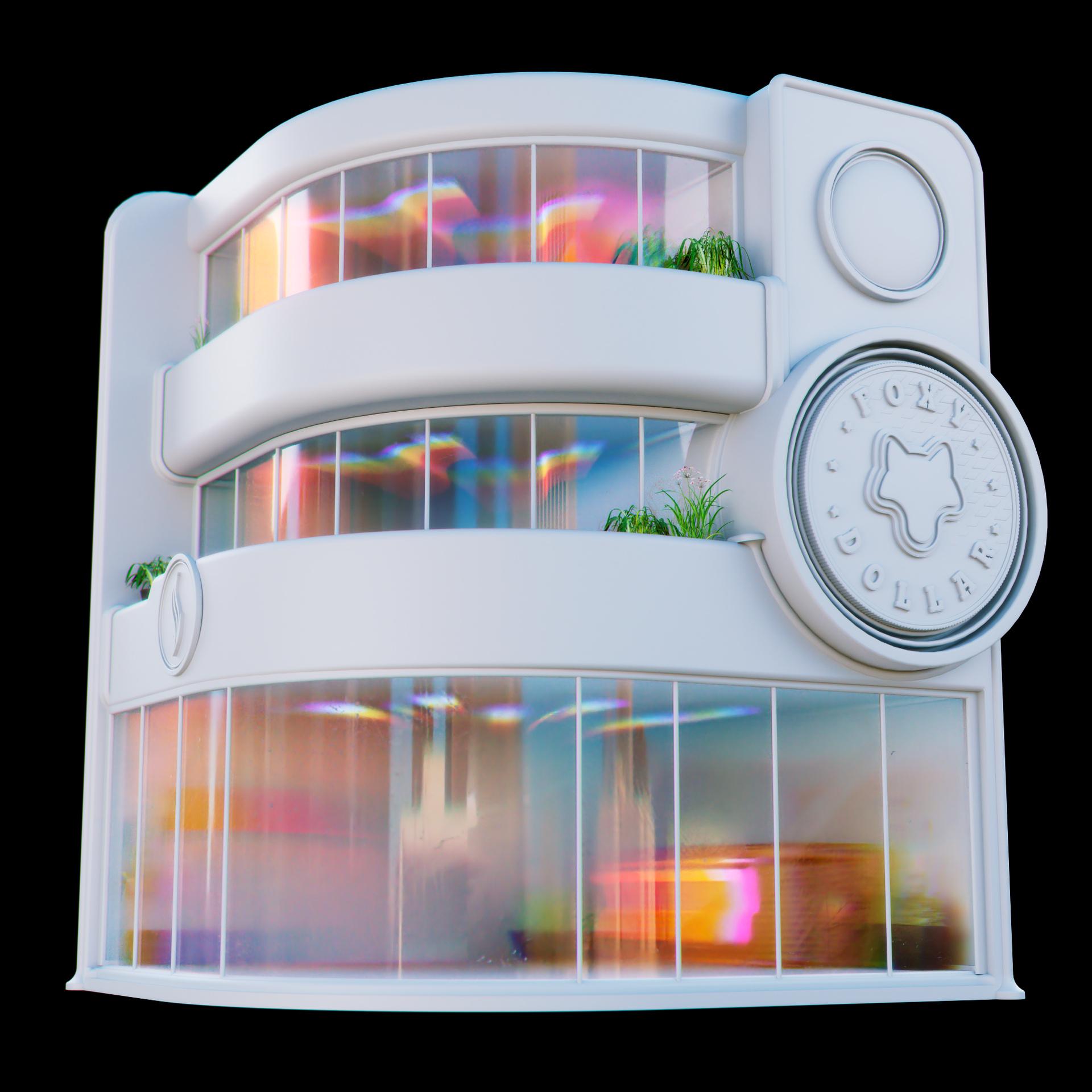 Foxy Coin Economy Buildings 3D render asset by David Zeitlin 04