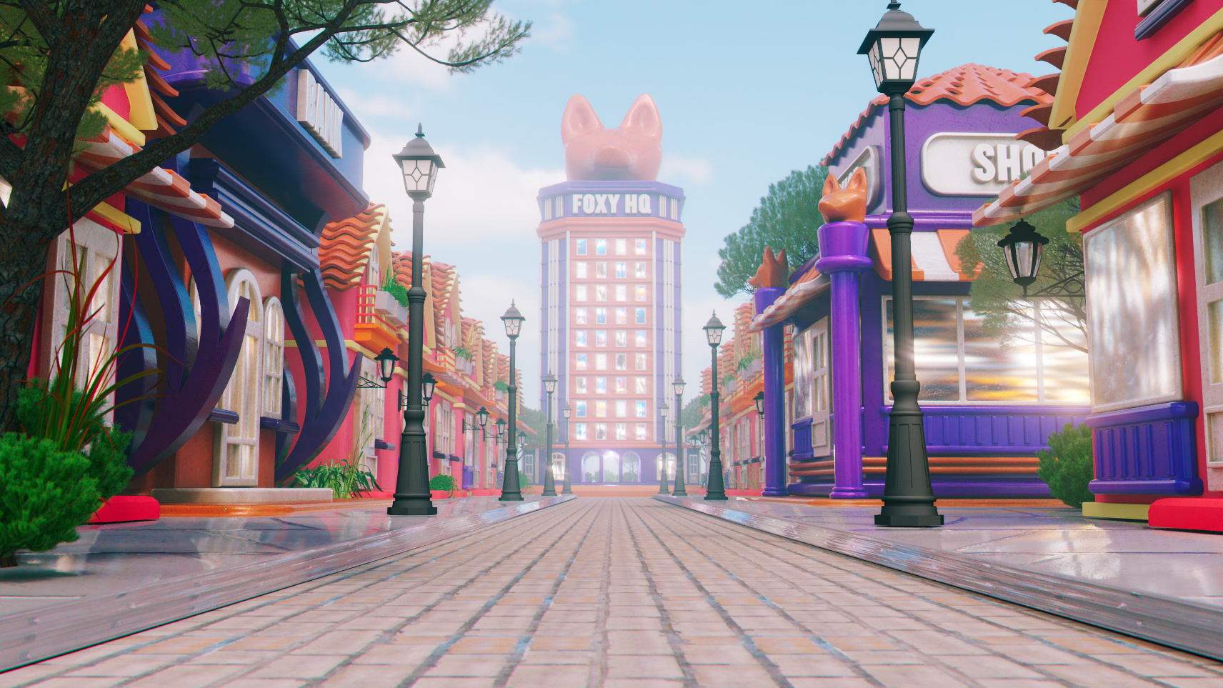 Foxy Coin Economy Buildings 3D render asset by David Zeitlin 07