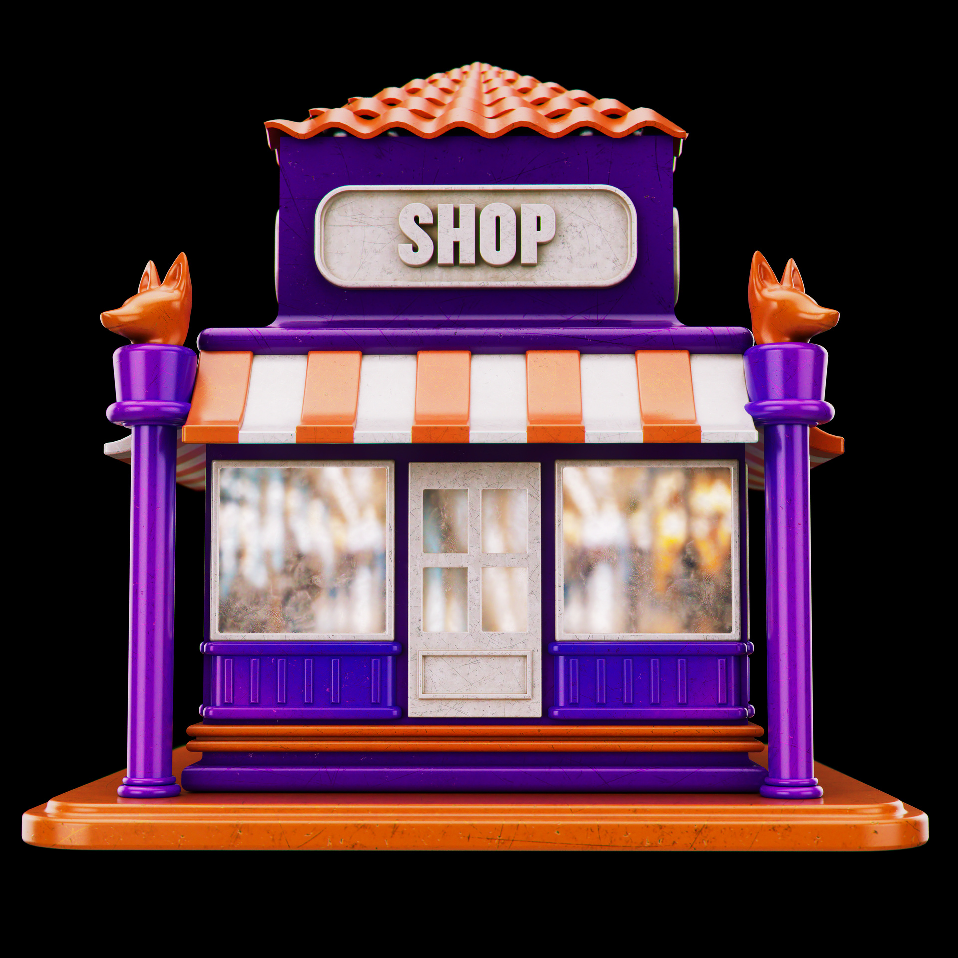 Foxy Coin Economy Buildings 3D render asset by David Zeitlin 09