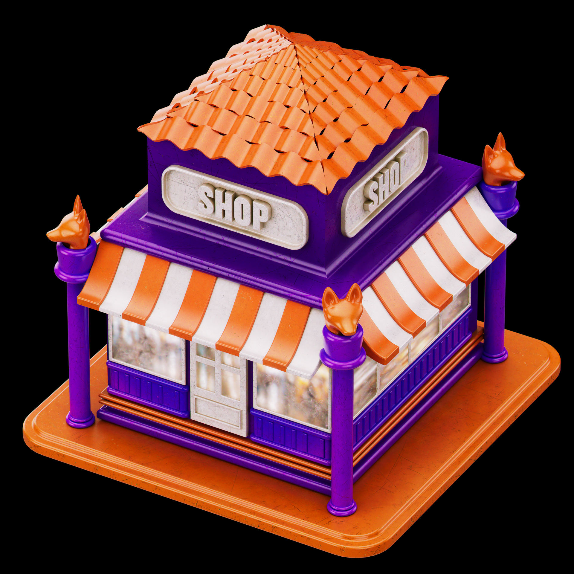 Foxy Coin Economy Buildings 3D render asset by David Zeitlin 11