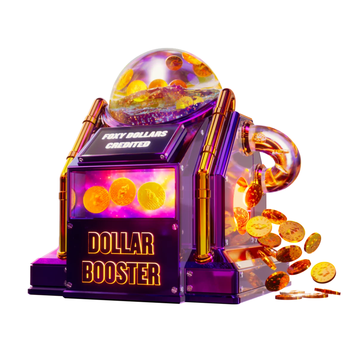 Foxy Dollar Booster, render final - CGI by David Zeitlin