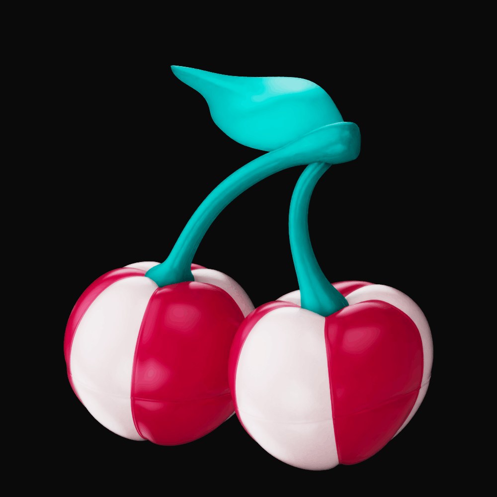 Gala 2024 Summer Beach Campaign Cherry inflatable 3D render by David Zeitlin