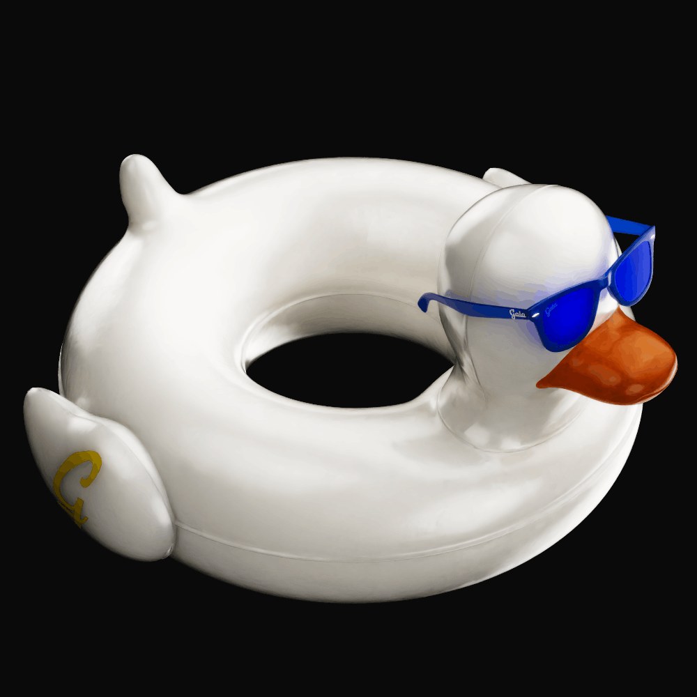 Gala 2024 Summer Beach Campaign Duck inflatable 3D render by David Zeitlin