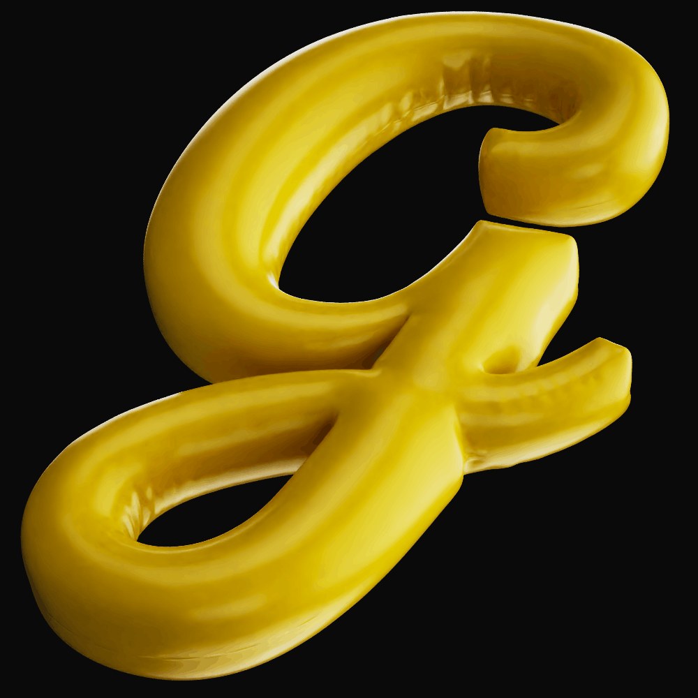 Gala 2024 Summer Beach Campaign G inflatable 3D render by David Zeitlin